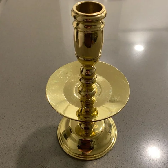VINTAGE BALDWIN Solid Brass Candlestick Forged in America - Picture 7 of 7